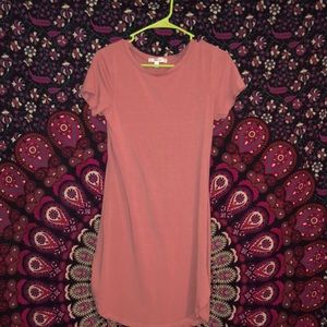 Blush Pink T-shirt dress (Tunic Dress)